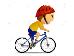 BicyclistinyellowshirtStockVectorcartooncyclingcyclist